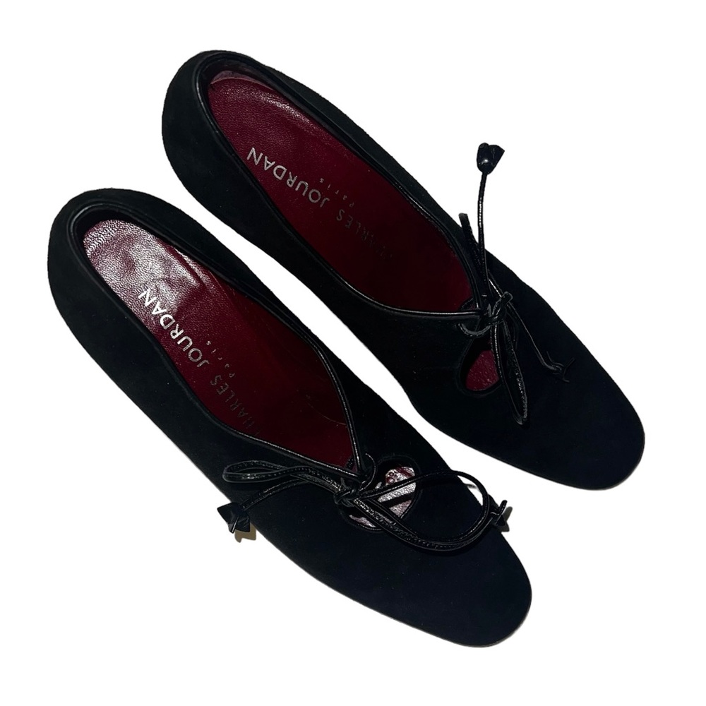 Charles Jourdan Women’s Black Suede Heels Sz 7 1/2